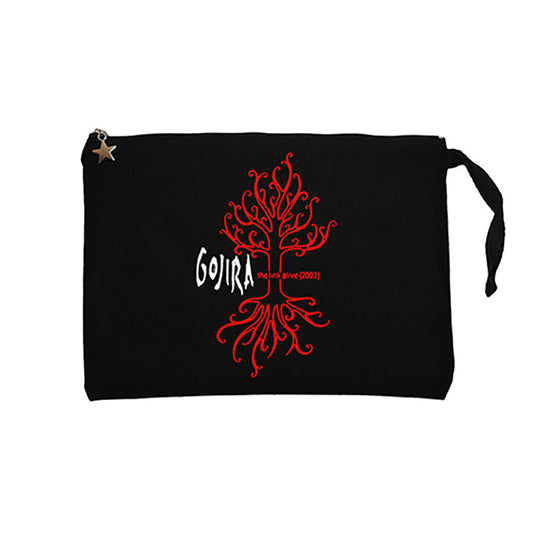 Gojira The Link Alive Siyah Clutch Astarlı Cüzdan / El Çantası