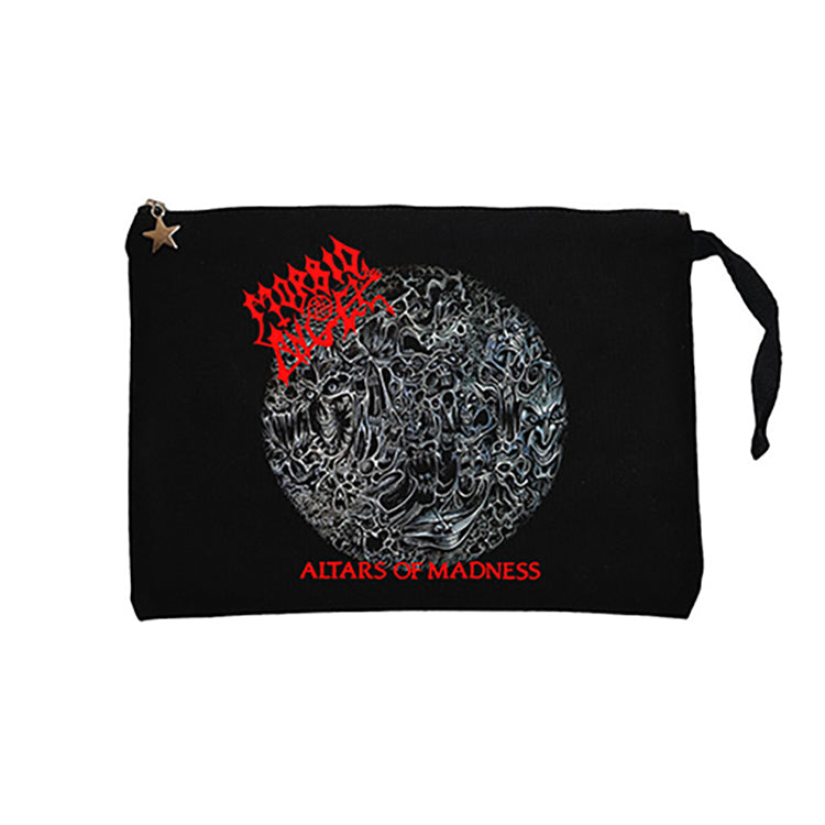 Morbid Angel Altars of Madness Siyah Clutch Astarlı Cüzdan / El Çantası