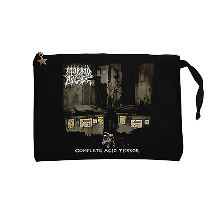 Morbid Angel Complete Acid Terror Siyah Clutch Astarlı Cüzdan / El Çantası