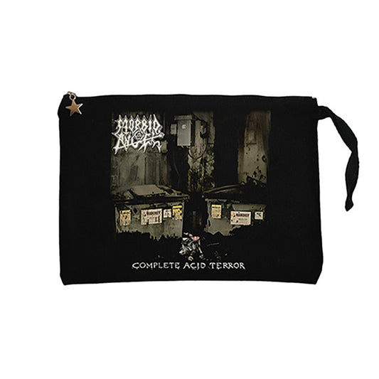 Morbid Angel Complete Acid Terror Siyah Clutch Astarlı Cüzdan / El Çantası