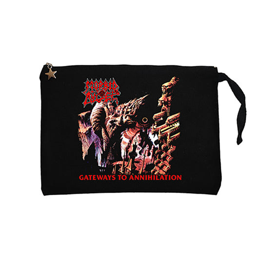 Morbid Angel Gateways to Annihilation Siyah Clutch Astarlı Cüzdan / El Çantası