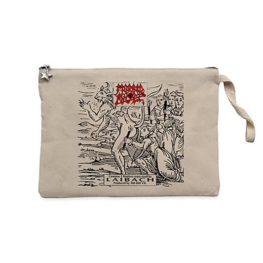 Morbid Angel Laibach Remixes Krem Clutch Astarlı Cüzdan / El Çantası