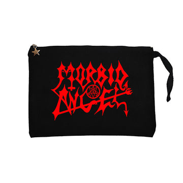 Morbid Angel Logo Siyah Clutch Astarlı Cüzdan / El Çantası