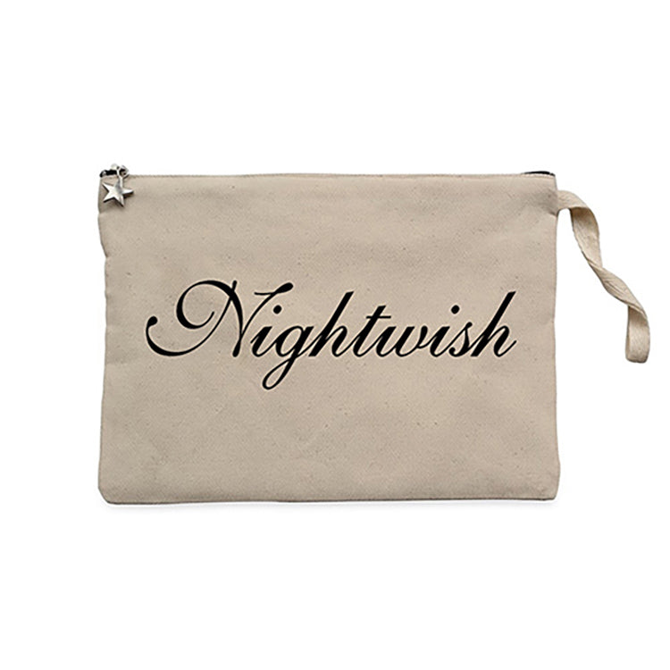 Nightwish Logo Krem Clutch Astarlı Cüzdan / El Çantası