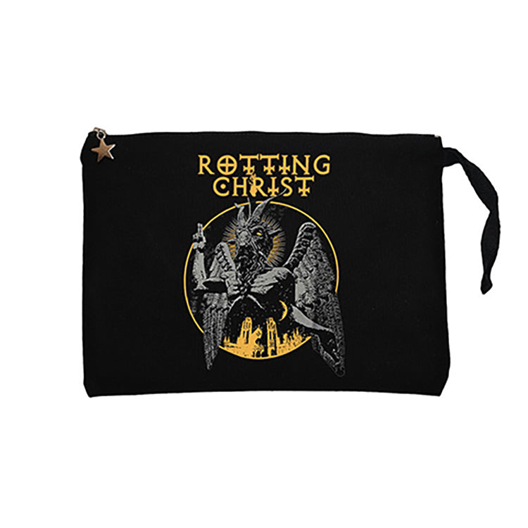 Rotting Christ Design Siyah Clutch Astarlı Cüzdan / El Çantası
