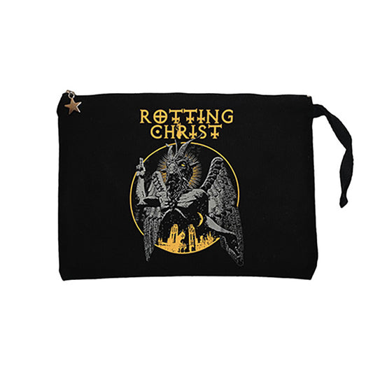Rotting Christ Design Siyah Clutch Astarlı Cüzdan / El Çantası