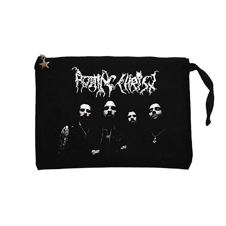Rotting Christ Grup Siyah Clutch Astarlı Cüzdan / El Çantası