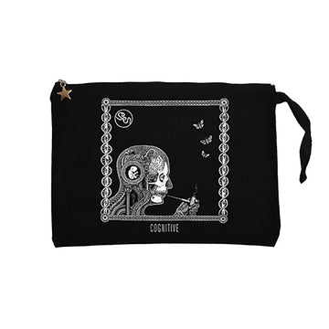 Soen Cognitive Siyah Clutch Astarlı Cüzdan / El Çantası