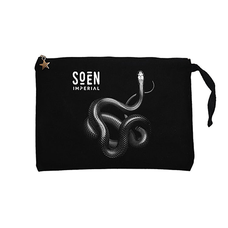 Soen İmperial Siyah Clutch Astarlı Cüzdan / El Çantası