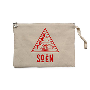 Soen Lotus Krem Clutch Astarlı Cüzdan / El Çantası