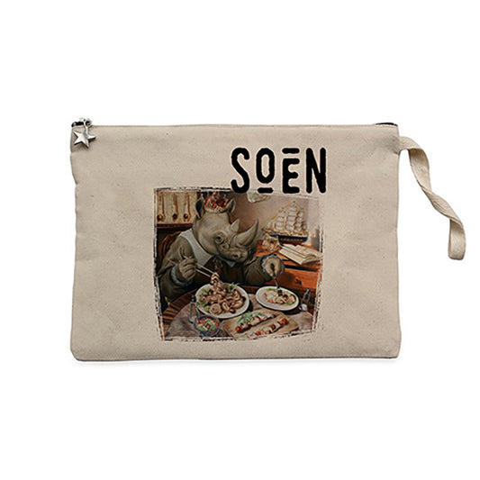 Soen Tellurian Krem Clutch Astarlı Cüzdan / El Çantası