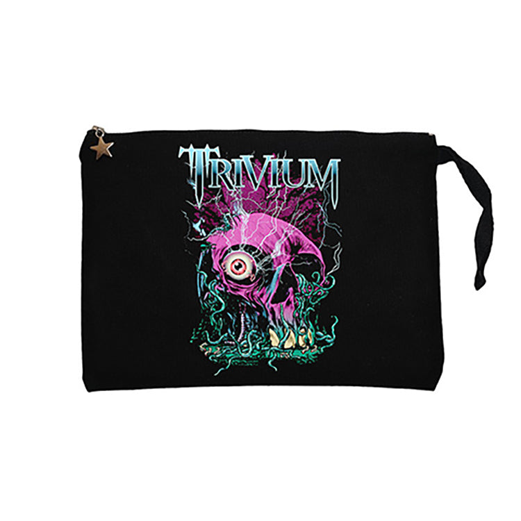 Trivium Design Siyah Clutch Astarlı Cüzdan / El Çantası