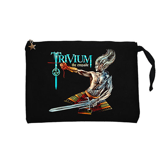 Trivium The Crusade Siyah Clutch Astarlı Cüzdan / El Çantası