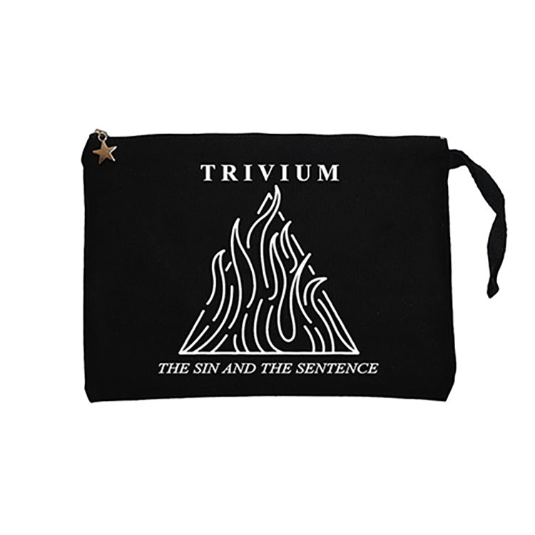 Trivium The Sin And The Sentence Siyah Clutch Astarlı Cüzdan / El Çantası