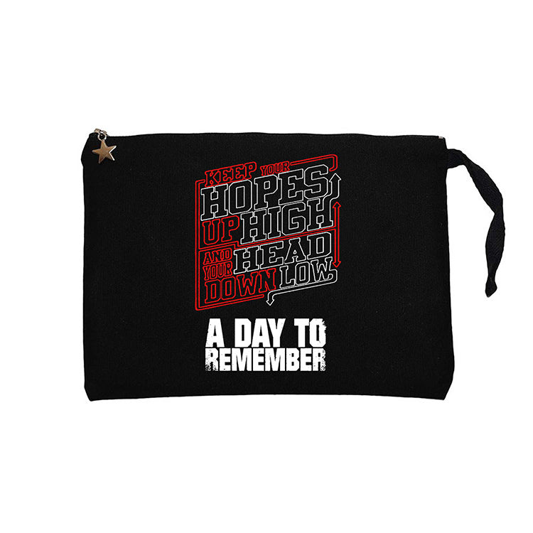 A Day Remember Keep Your Siyah Clutch Astarlı Cüzdan / El Çantası