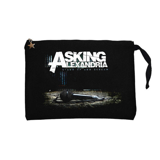 Asking Alexandria Stand Up And Screen Siyah Clutch Astarlı Cüzdan / El Çantası