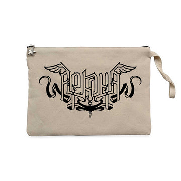 Arkona Logo Krem Clutch Astarlı Cüzdan / El Çantası