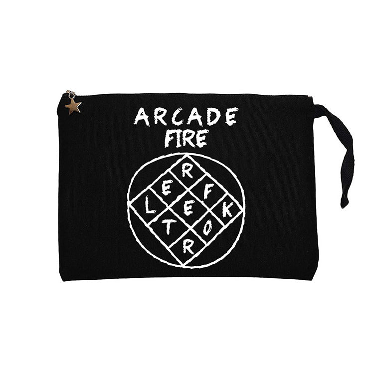 Arcade Fire Reflektor Siyah Clutch Astarlı Cüzdan / El Çantası