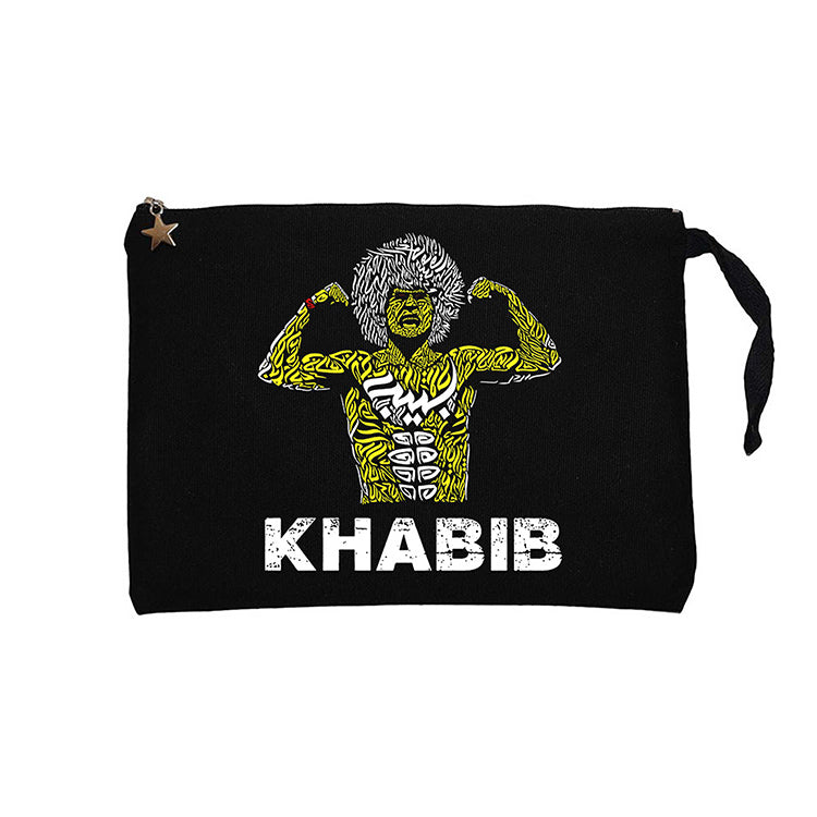 Khabib Graphic Siyah Clutch Astarlı Cüzdan / El Çantası