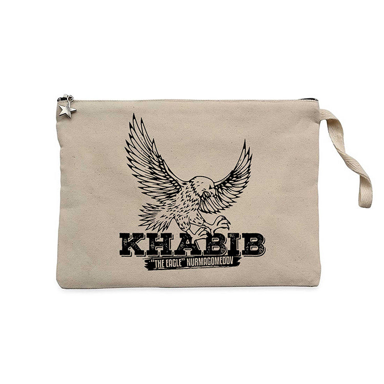 Khabib Kartal Krem Clutch Astarlı Cüzdan / El Çantası