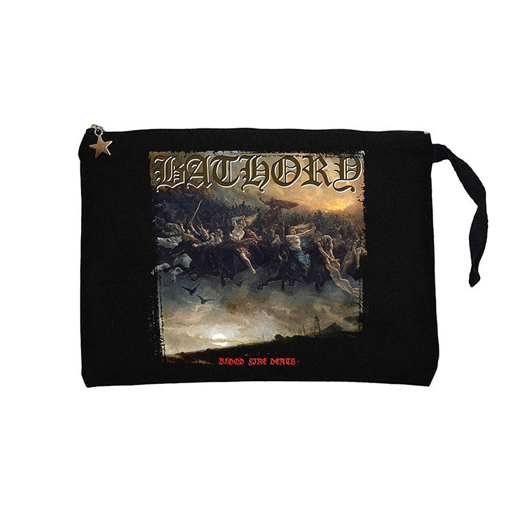 Bathory Blood Fire Death Siyah Clutch Astarlı Cüzdan / El Çantası