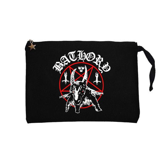 Bathory Graphic Siyah Clutch Astarlı Cüzdan / El Çantası