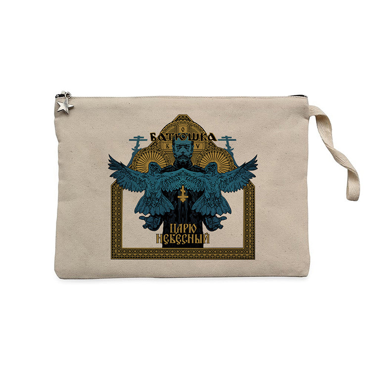 Batushka Blue Krem Clutch Astarlı Cüzdan / El Çantası