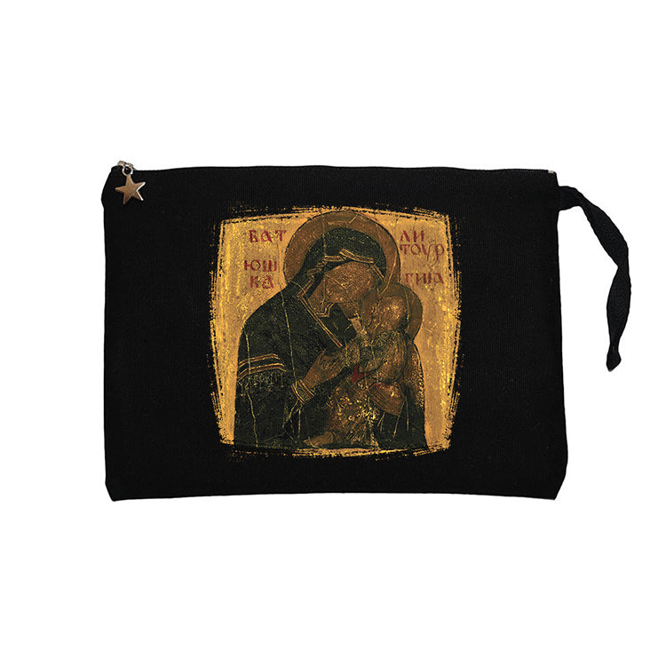 Batushka Panihida Siyah Clutch Astarlı Cüzdan / El Çantası