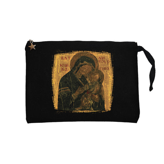 Batushka Panihida Siyah Clutch Astarlı Cüzdan / El Çantası
