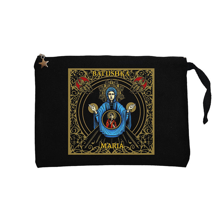 Batushka Raskol Design Siyah Clutch Astarlı Cüzdan / El Çantası