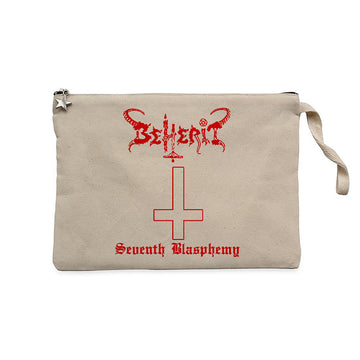 Beherit Seventh Blasphemy Krem Clutch Astarlı Cüzdan / El Çantası