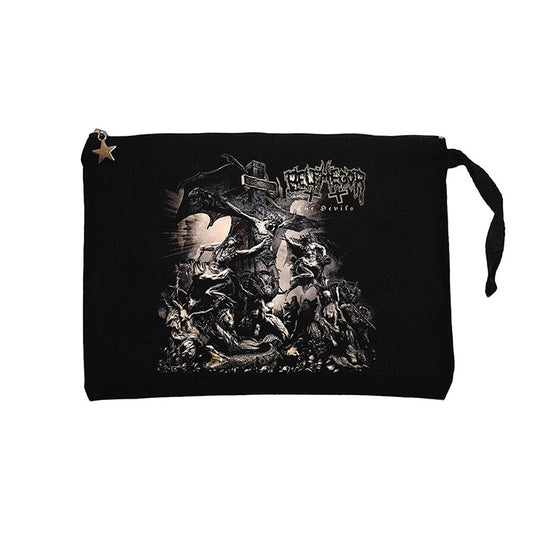 Belphegor the Devils Siyah Clutch Astarlı Cüzdan / El Çantası