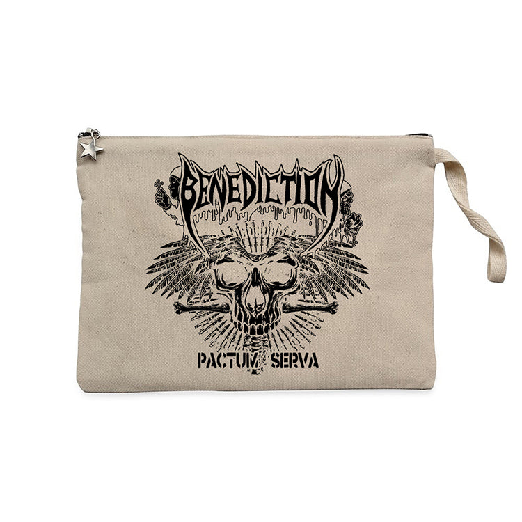 Benediction Pactum Serva Krem Clutch Astarlı Cüzdan / El Çantası
