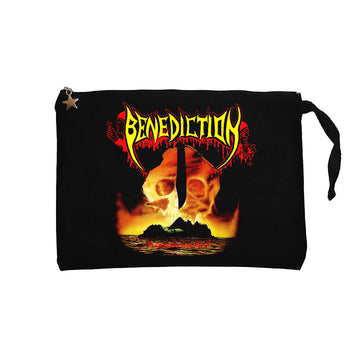 Benediction Subconscious Terror Siyah Clutch Astarlı Cüzdan / El Çantası