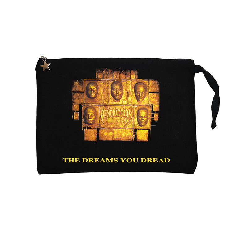 Benediction the Dreams You Dread Siyah Clutch Astarlı Cüzdan / El Çantası