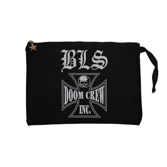 Black Label Society Doom Crew Siyah Clutch Astarlı Cüzdan / El Çantası