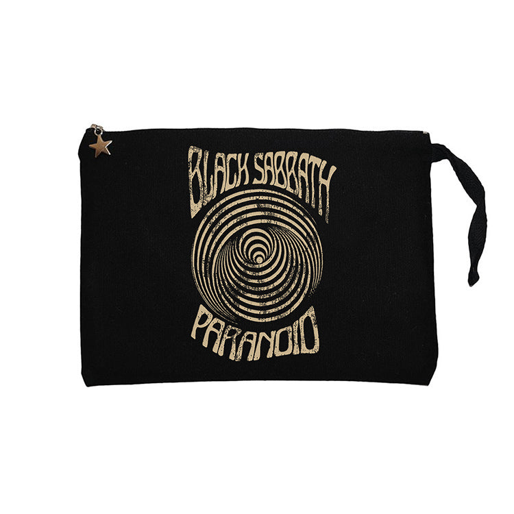 Black Sabbath Paranoid Siyah Clutch Astarlı Cüzdan / El Çantası