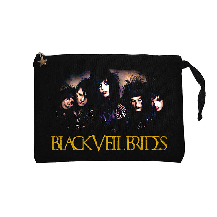 Black Veil Brides Grup Siyah Clutch Astarlı Cüzdan / El Çantası