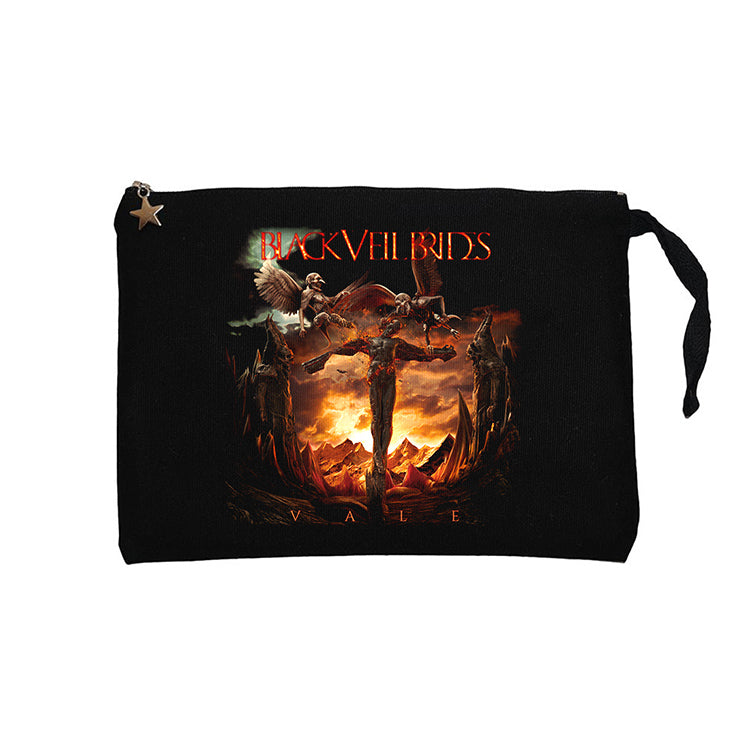 Black Veil Brides Vale Siyah Clutch Astarlı Cüzdan / El Çantası