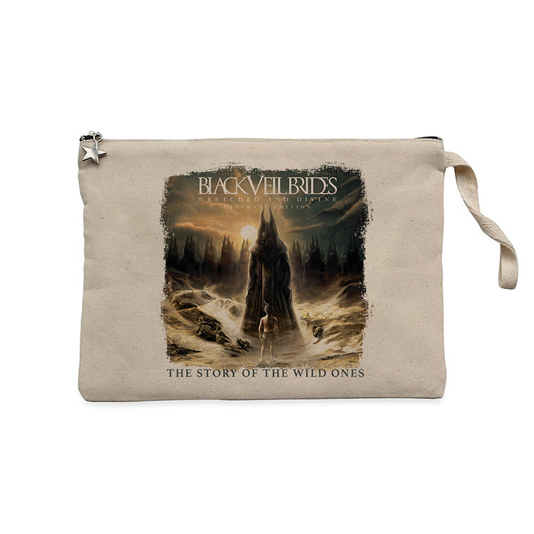 Black Veil Brides Wretched & Divine The Story of the Wild Ones Krem Clutch Astarlı Cüzdan / El Çantası