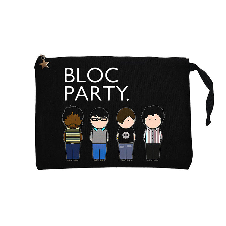 Bloc Party Grup Siyah Clutch Astarlı Cüzdan / El Çantası