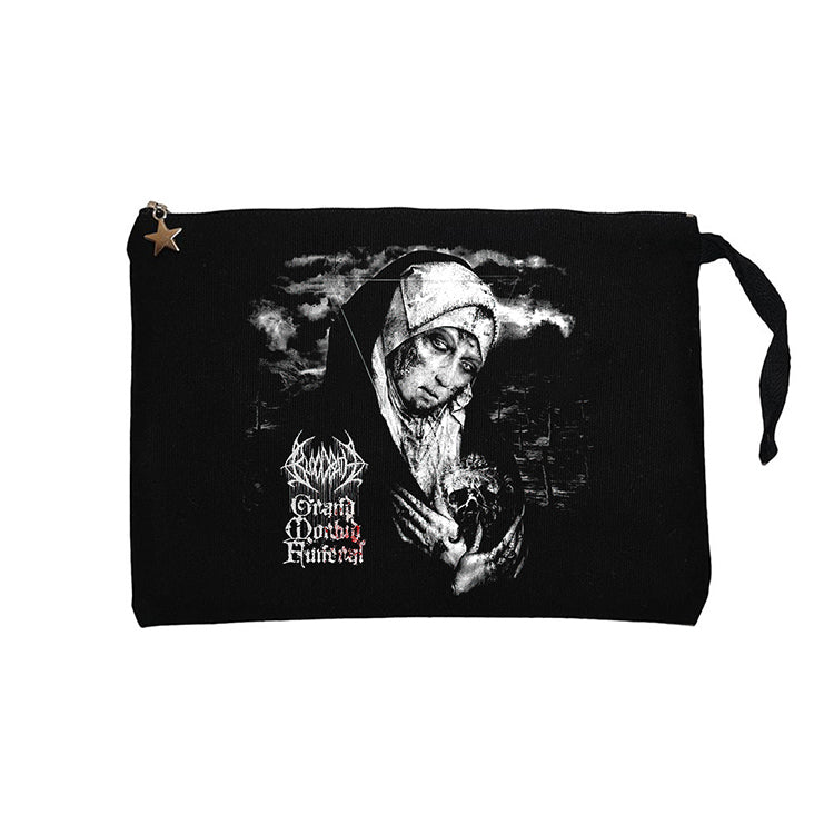 Bloodbath Grand Morbid Funeral Siyah Clutch Astarlı Cüzdan / El Çantası