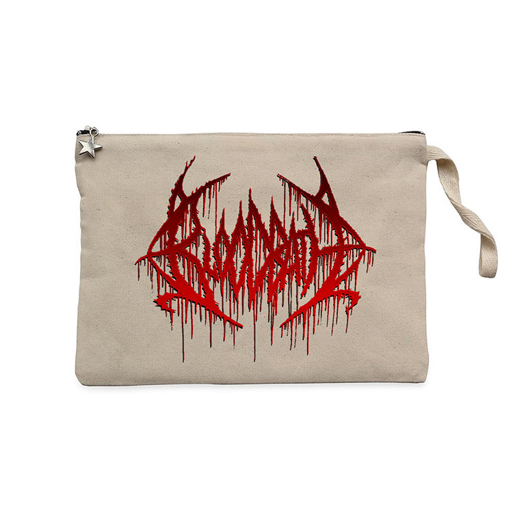 Bloodbath Logo Red Krem Clutch Astarlı Cüzdan / El Çantası