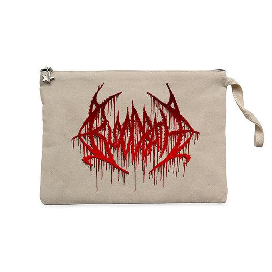 Bloodbath Logo Red Krem Clutch Astarlı Cüzdan / El Çantası