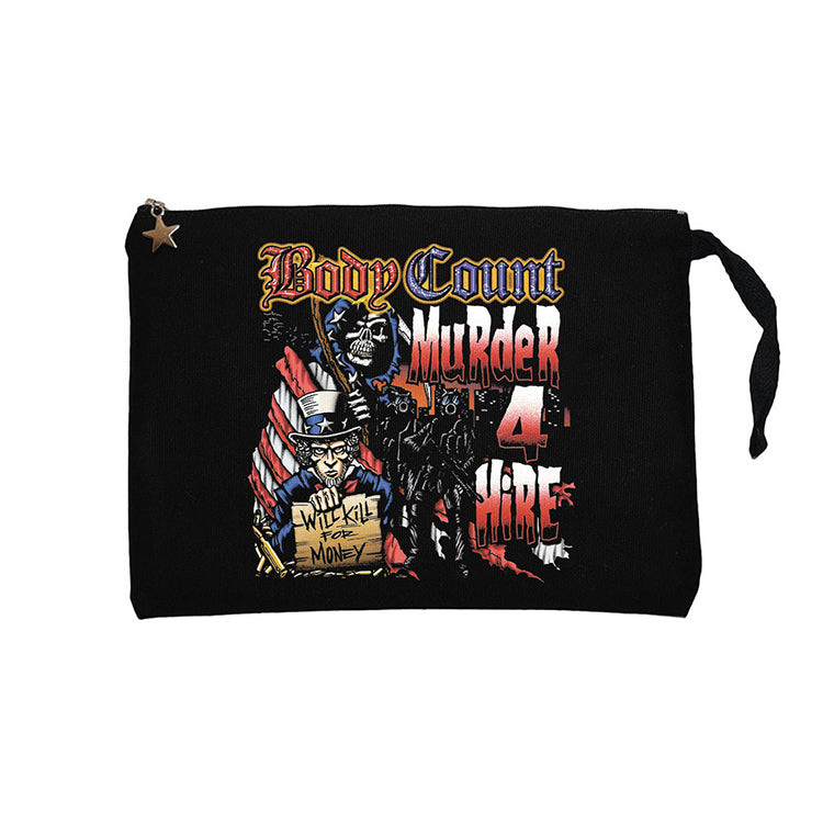 Body Count Murder 4 Hire Siyah Clutch Astarlı Cüzdan / El Çantası
