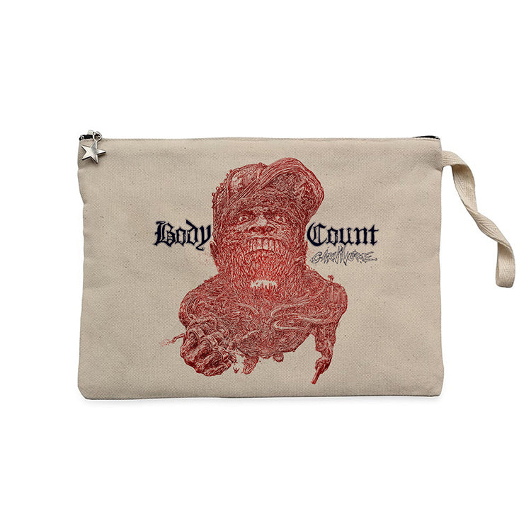 Body Count Carnivore Krem Clutch Astarlı Cüzdan / El Çantası