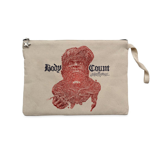Body Count Carnivore Krem Clutch Astarlı Cüzdan / El Çantası