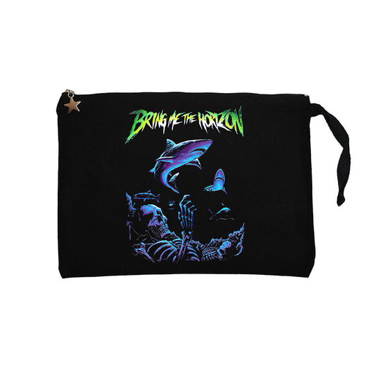 Bring Me The Horizon Sharp Black Ocea Siyah Clutch Astarlı Cüzdan / El Çantası