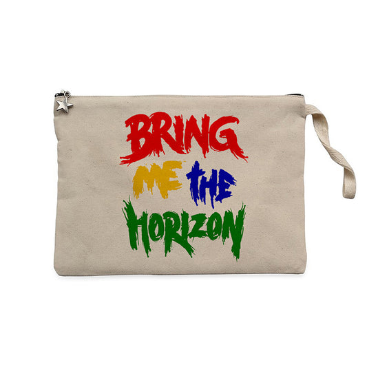Bring Me The Horizon Rainbow Krem Clutch Astarlı Cüzdan / El Çantası