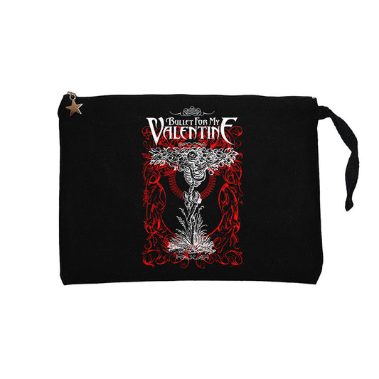 Bullet For My Valentine Classic Siyah Clutch Astarlı Cüzdan / El Çantası